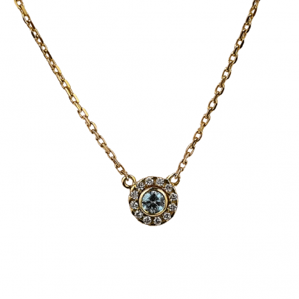 Blue Collier Kék Gyémánt Nyaklánc