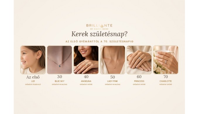 MIT ADJ NEKI EGY KEREK SZÜLETÉSNAPRA? GYÉMÁNT ÉKSZER 30-TÓL 70 ÉVES KORIG   